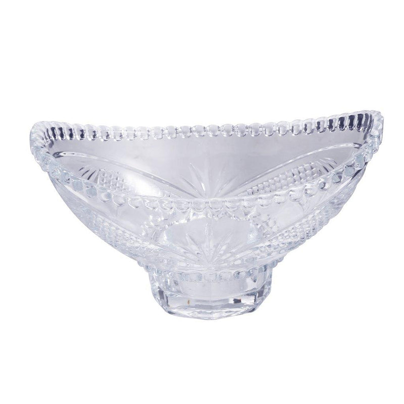 Crystal Glass Footed Candy Bowl Dipping Bowl Set of 2 Pcs 21*14*9 cm