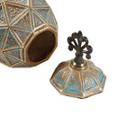 Home Decor Modern Craft Sphere Shape Ceramic Vase Flower Vase Rustic Gold 16.8*16.8*40.5 cm