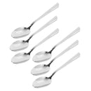 Stainless Steel Tableware Deco Silver Tea Spoon Set of 6 Pcs 11.6*2.3 cm