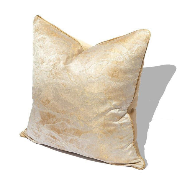 Modern Decorative Champagne Gold Jacquard Pattern Cushion Cover Pillowcase 50*50 cm