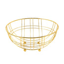 Deco Gold Plated Metal Fruit Basket Fruit Bowl 30*30*24.5 cm