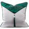 Modern Decorative Satin Silver Emerald Green Textured Velvet Cushion Cover with Green Tassle Pillowcase 50*50 cm