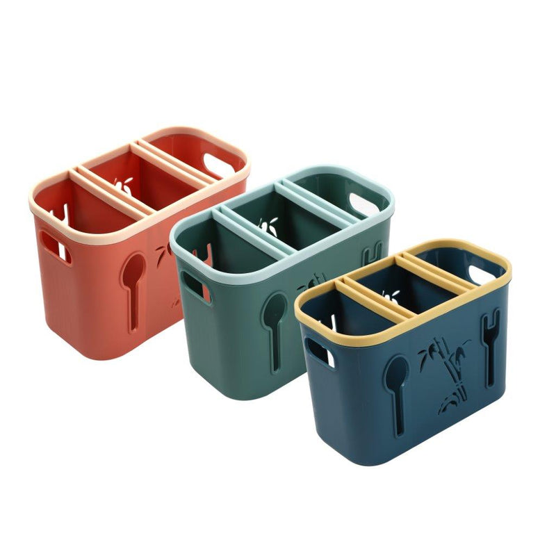 Multicompartment Plastic Cutlery Holder Spoon Stand 11*20*15 cm