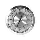 Wall Clock Shiny Silver Frame Analog Retro Executive Design Round 40 cm