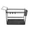 Heavy Duty Metal 2 Tier Dish Drainer Cutlery Stand for Kitchen 52.5*24.3*34 cm