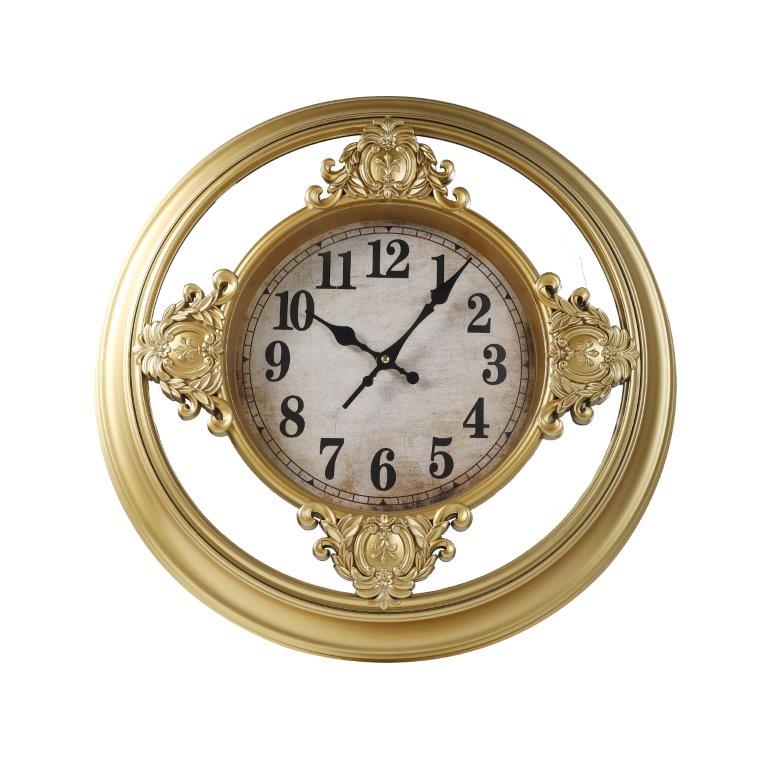 Luxury Vintage Retro Round Gold Frame Wall Clock 50.8*50.8*5.7 cm