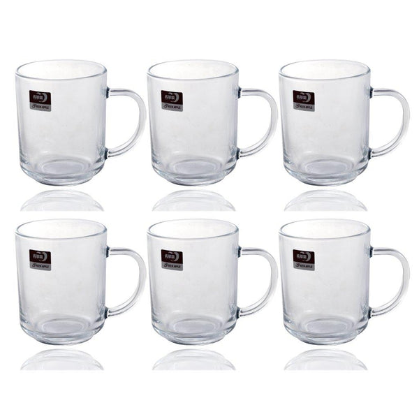 Glass Green Tea Mug Tea Cup Set of 6 Pcs 240 ml