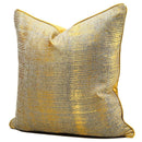 Modern Decorative Gold Mustard Luxury Stripe Jacquard Pattern Cushion Cover Pillowcase 50*50 cm