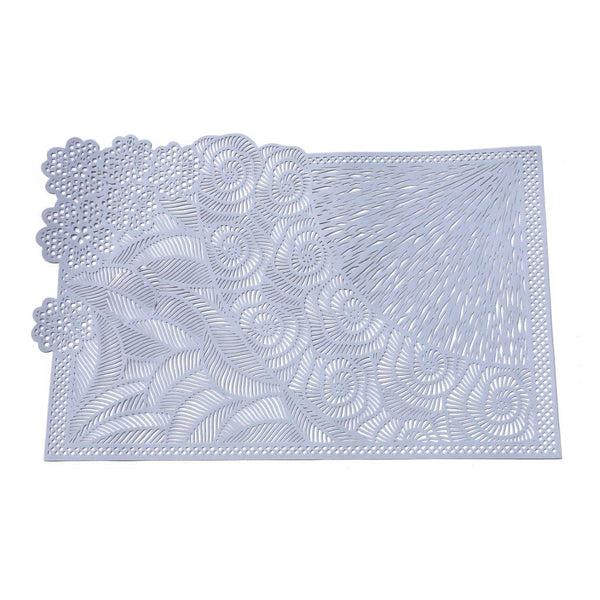 Multicolor Rectangle Floral Design Plastic Dining Table Placemat