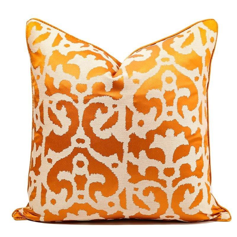 Modern Decorative Bright Oramge Abstract Print Pattern Cushion Cover Pillowcase 50*50 cm