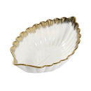 White Ceramic Gold Rim Oval Bowl Platter Fine Porcelain Dinnerware Tableware Serving Dish 31*20*8.5 cm