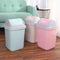 Multicolor Swing Top Rubbish Bin Plastic Waste Bin Trash Bin for Home Kitchen Office 24*26 cm