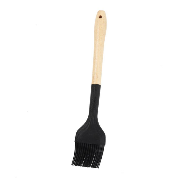 Wood and Silicone Heat Resistant Sauce Oil Brush for Basting 28*5.2 cm