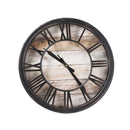 Roman Numeral Retro Round Black Frame Wall Clock 38 cm