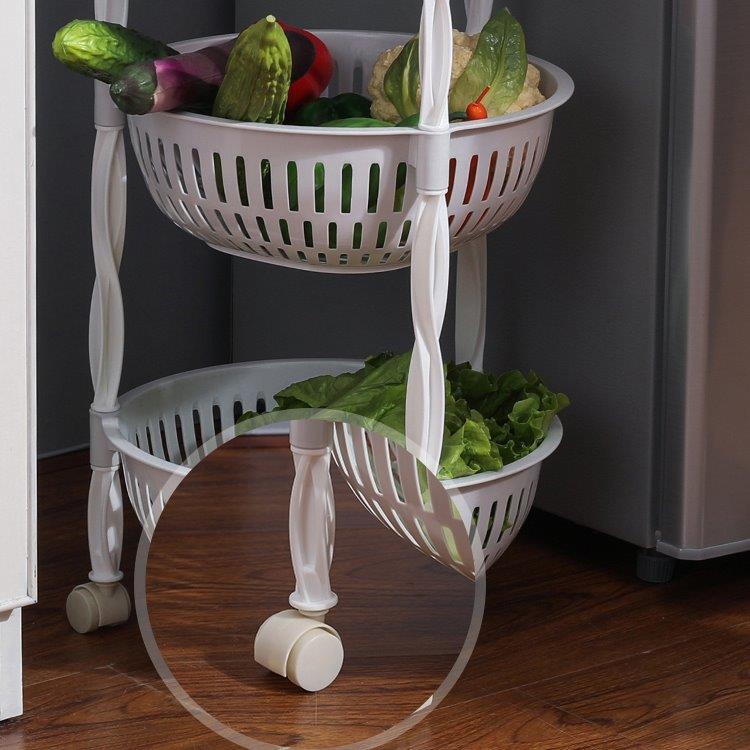 Kitchenware Fruit and Vegetables Trolley Rack 4 Tier Multi Layer 32 cm