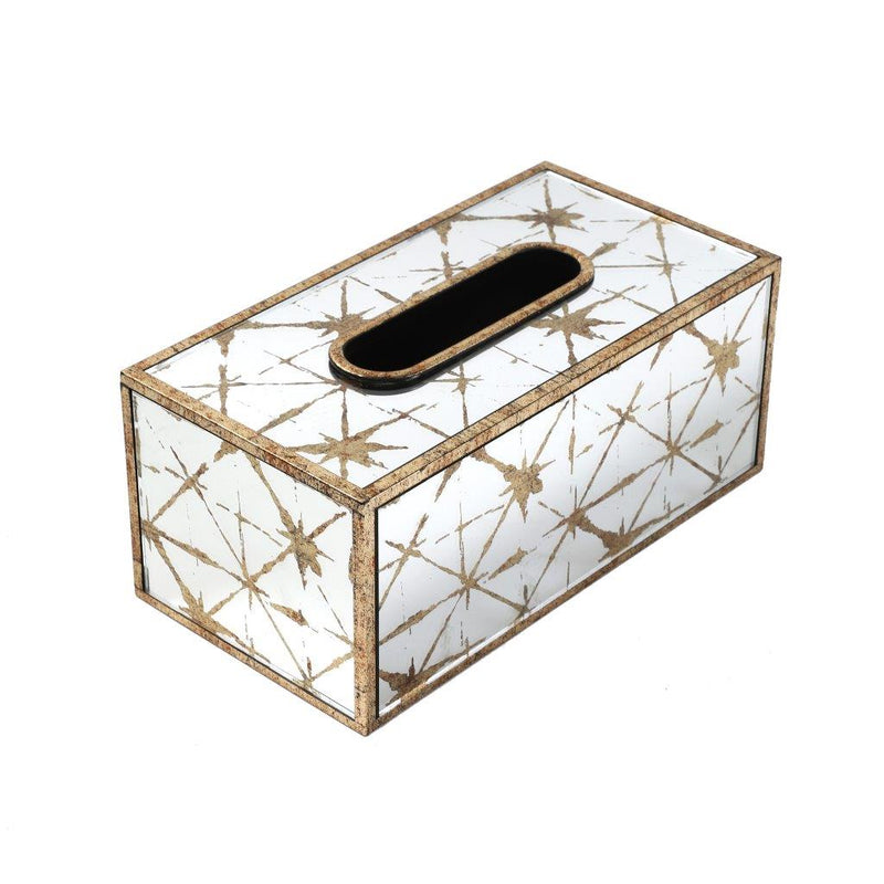 Deco Abstract Print Mirror Body Tissue Box - Stylish Home Accessory