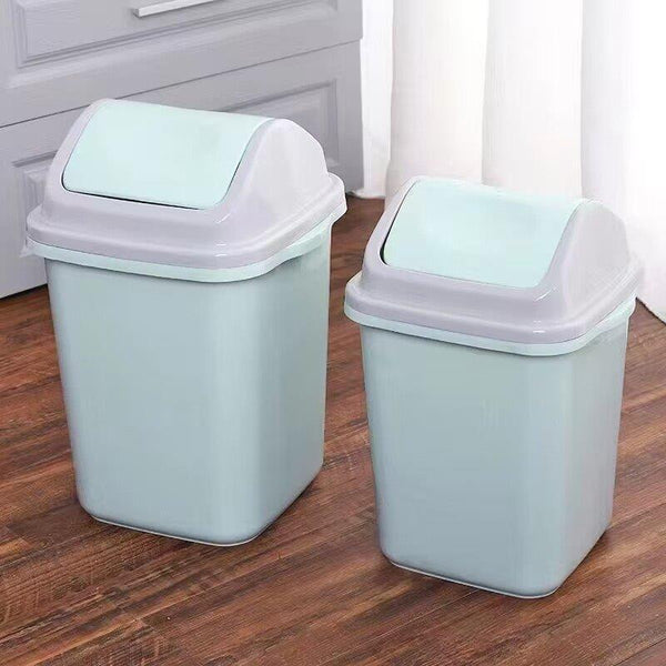 Multicolor Swing Top Rubbish Bin Plastic Waste Bin Trash Bin for Home Kitchen Office 24*37.5 cm