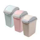 Multicolor Swing Top Rubbish Bin Plastic Waste Bin Trash Bin for Home Kitchen Office 37*25*45.5 cm