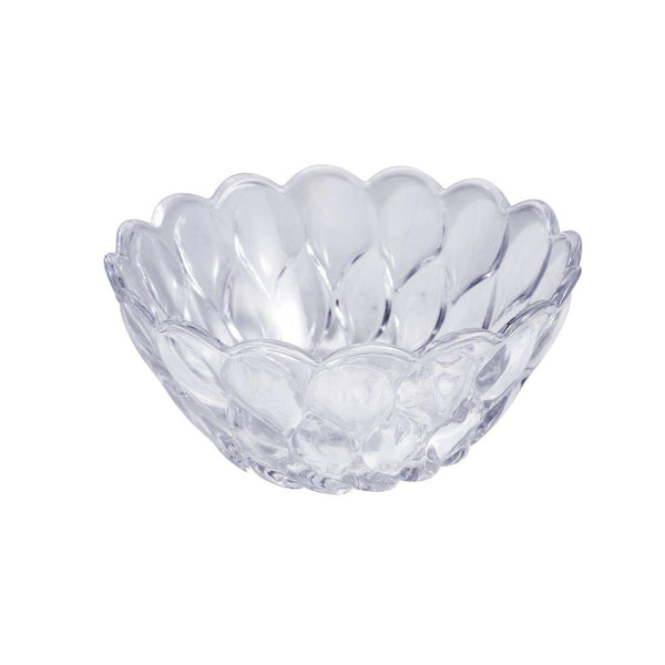 Crystal Cut Glass Fruit and Salad Bowl Pasta Serving Set of 7 Pcs big - 24 cm ; small - 12 cm