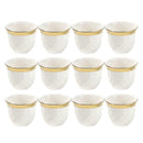 Ceramic Coffee Cawa Shafee Cup Set of 12 Pcs Abstract Design 80 ml