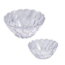 Crystal Cut Glass Fruit and Salad Bowl Pasta Serving Set of 7 Pcs big - 24 cm ; small - 12 cm