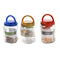 Plastic Food Container Storage Jar Set of 3 pcs with Lid 12*18.5cm/9.5*16.5cm/7*13 cm