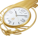 Home Decor Gold Sailboat Design Pendulum White Wall Clock 73*35 cm
