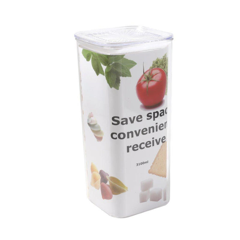 Multipurpose Plastic Airtight Food Container Fruits and Nuts Storage Box 13*13*28.5 cm 3.1 Litre