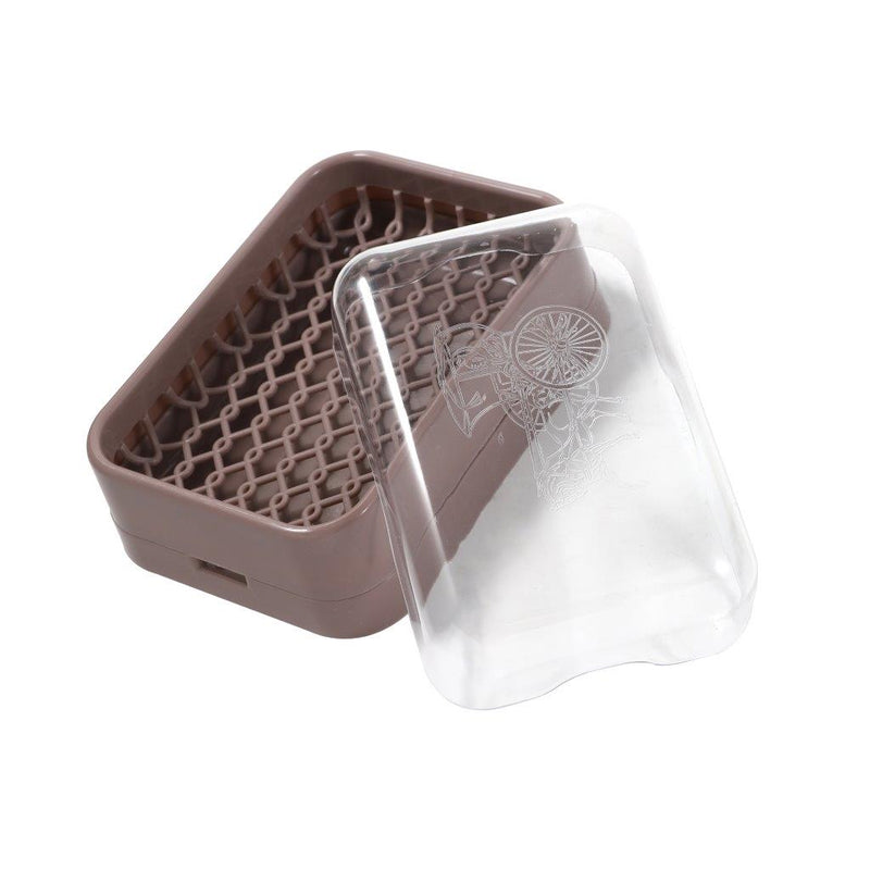 Bathroom Kitchen Accessories Soap Box with Lid Set of 4 Pcs 12*6 cm