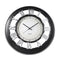 Roman Numeral Retro Round Black Silver Frame Wall Clock 65*65*5.5 cm