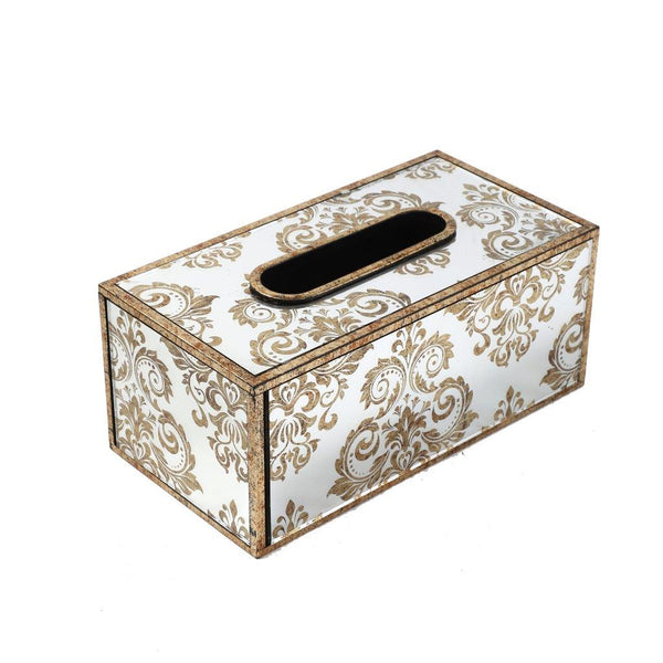 Deco Floral Print Mirror Body Tissue Box 24*12.5*10 cm