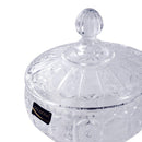 Crystal Glass Footed Sugar Bowl Candy Jar with Lid 17*18.5 cm