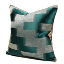 Modern Decorative Ocean Green and Silver Brushwork Pattern Cushion Cover Pillowcase 50*50 cm