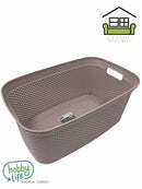 storagebox -Diamond Multipurpose Plastic Laundry Storage Utility Basket 35 Litre 53.5*34.4*23.4 cm-Classic Homeware &amp; Gifts