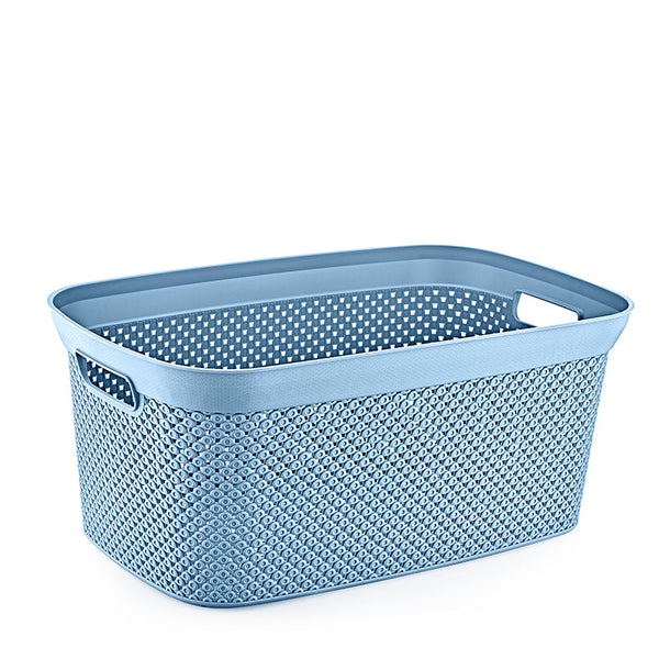 storagebox -Diamond Multipurpose Plastic Laundry Storage Utility Basket 35 Litre 53.5*34.4*23.4 cm-Classic Homeware &amp; Gifts