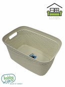 storagebox -Diamond Multipurpose Plastic Storage Utility Basket 10 Litre 34.9*23.8*16.8 cm-Classic Homeware &amp; Gifts