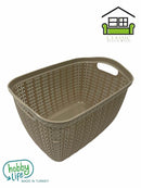 storagebox -Knit Multipurpose Plastic Laundry Storage Utility Basket 10 Litre 33.5*23*18 cm-Classic Homeware &amp; Gifts