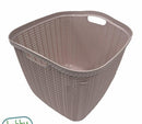 storagebox -Knit Multipurpose Plastic Laundry Storage Utility Basket 42 Litre 44.5*42.5*35.5 cm-Classic Homeware &amp; Gifts