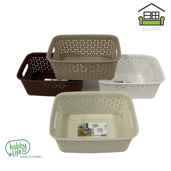 storagebox -Multipurpose Rattan Home Kitchen Basket 21.2*14.7*8 cm-Classic Homeware &amp; Gifts