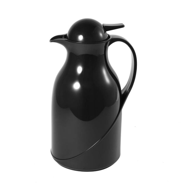 thermos flask-Vacuum Insulated Thermos Flask Black 1 Litre-Classic Homeware &amp; Gifts